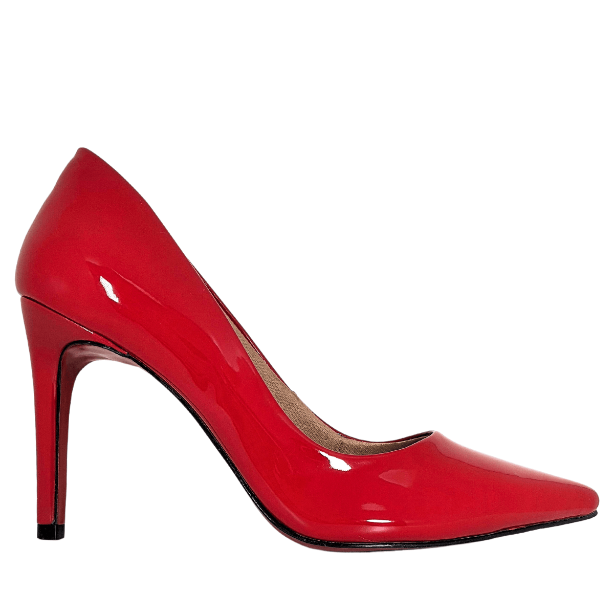 Salto alto hot sale vermelho verniz