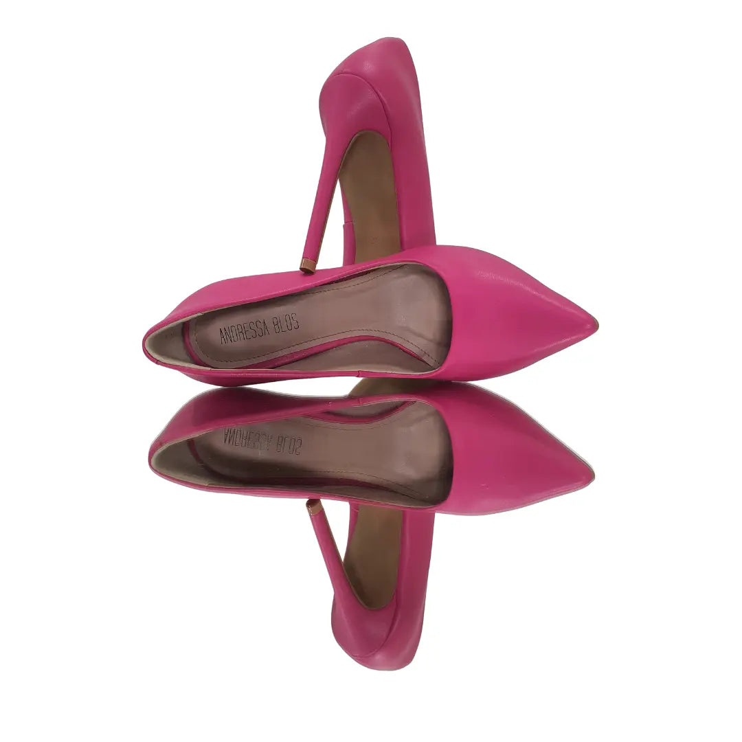 Scarpin Rosa Forte Fosco Salto Alto 12cm Sola Bege