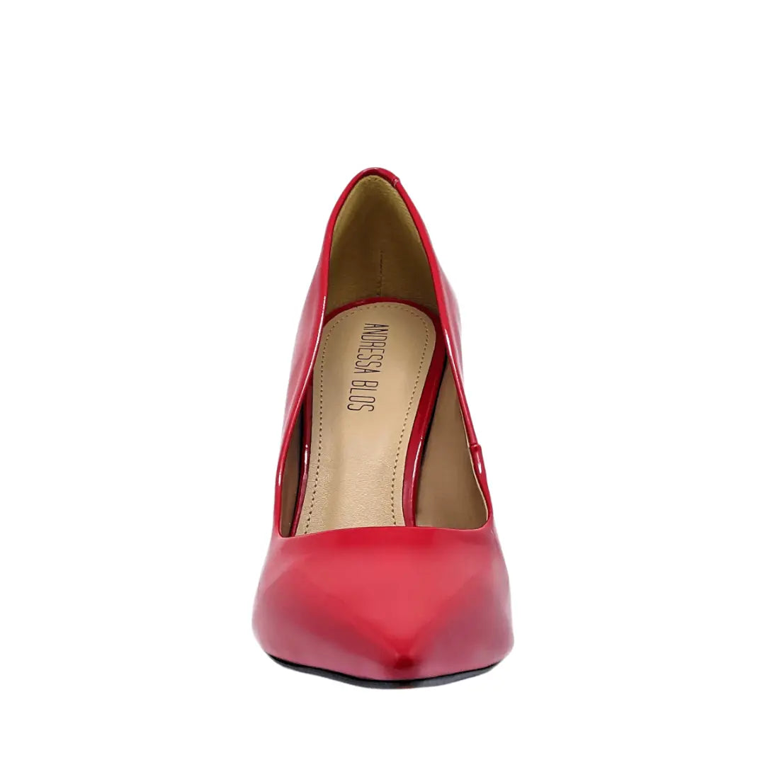 Scarpin Vermelho Verniz Salto Alto 10cm Sola Vermelha