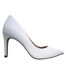 Scarpin Branco Fosco Salto Alto 10cm Sola Vermelha