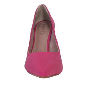 Scarpin Rosa Forte Fosco Salto Alto 12cm Sola Bege